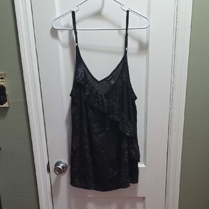 Torrid Black Camisole with Ruffle Detail